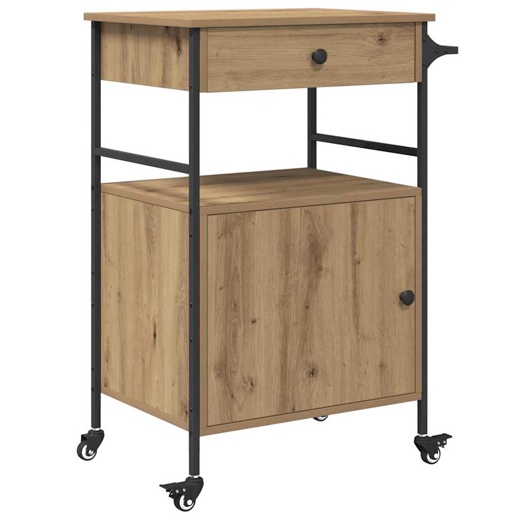 Carrello da Cucina Rovere artigianale 56 x 43 x 89,5 cm