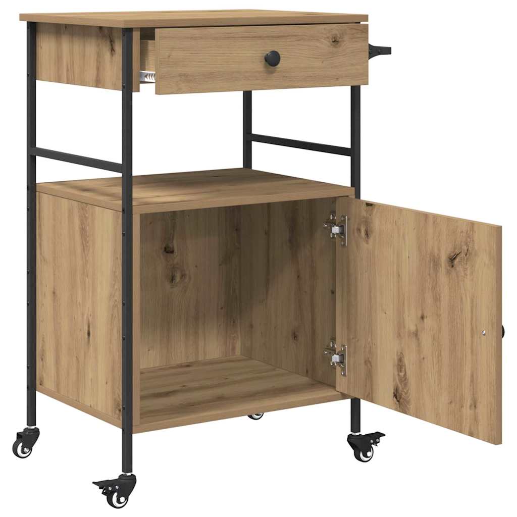 Carrello da Cucina Rovere artigianale 56 x 43 x 89,5 cm