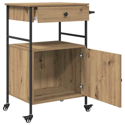 Carrello da Cucina Rovere artigianale 56 x 43 x 89,5 cm
