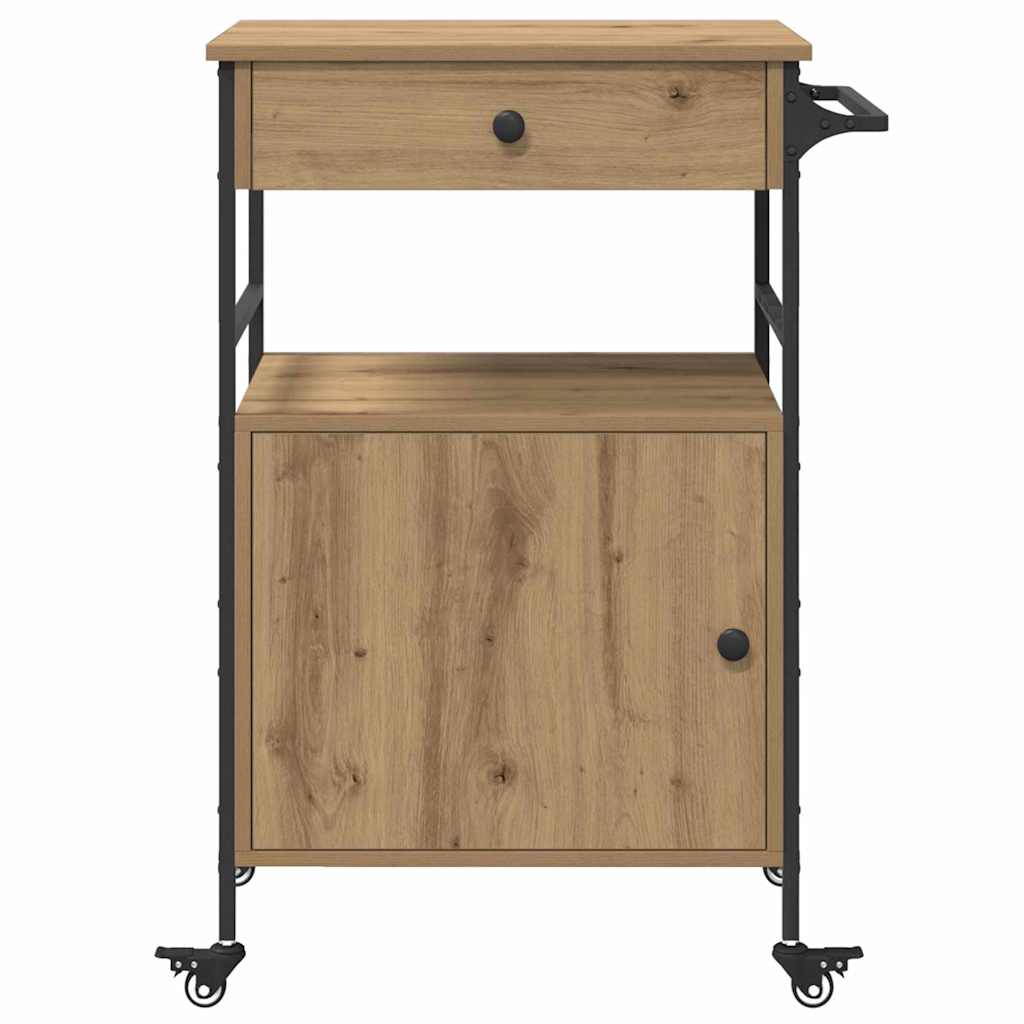Carrello da Cucina Rovere artigianale 56 x 43 x 89,5 cm