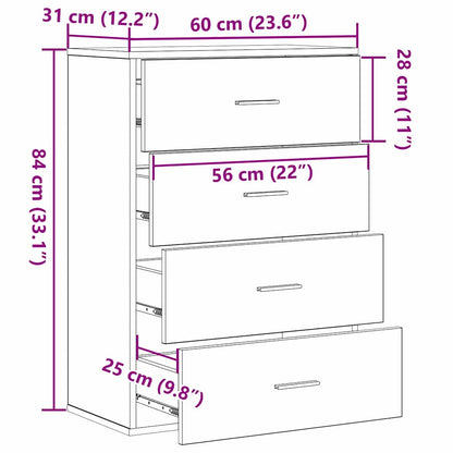 Credenza Legno vecchio 60 x 31 x 84 cm Legno multistrato