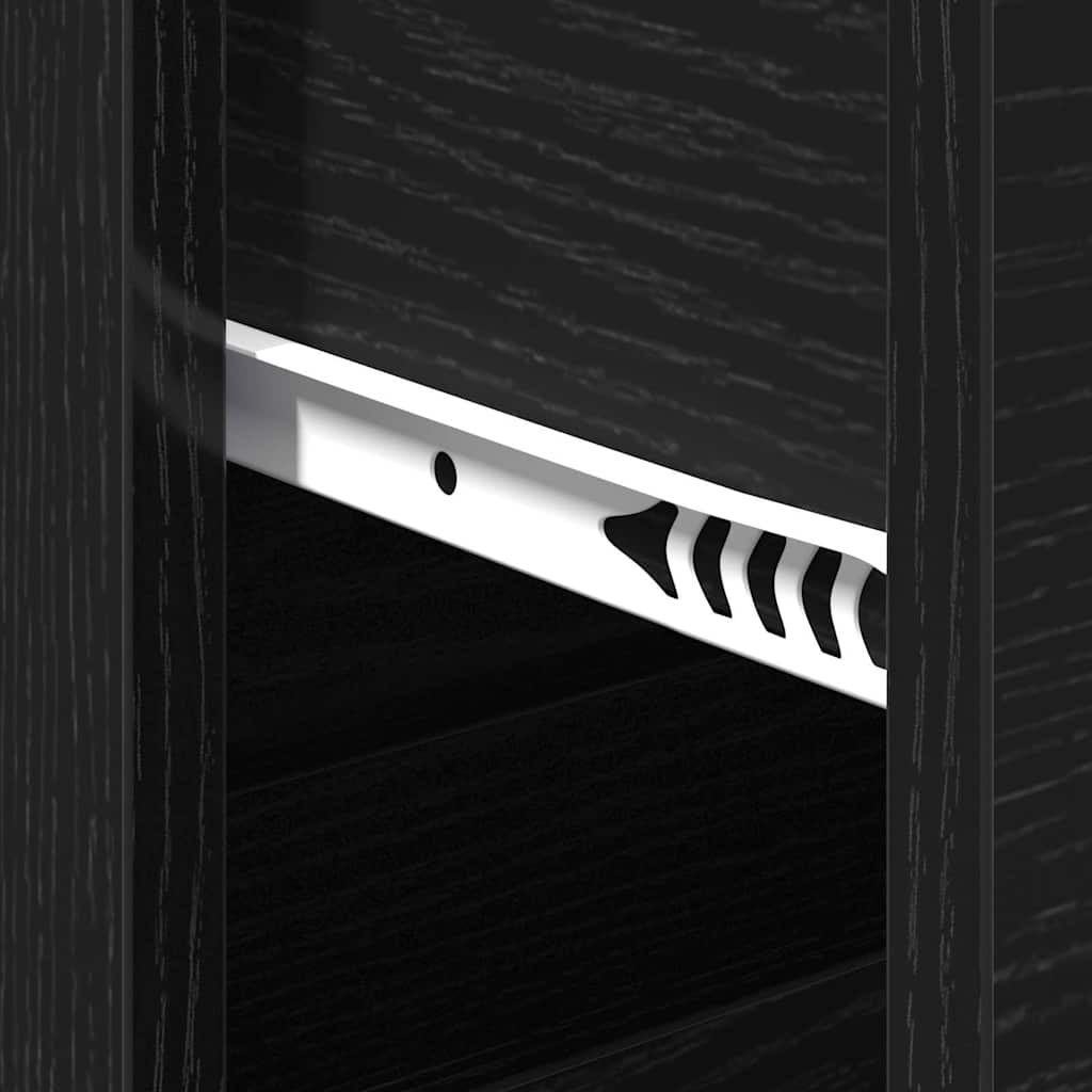 Credenza Rovere Nero 60 x 31 x 84 cm Legno multistrato