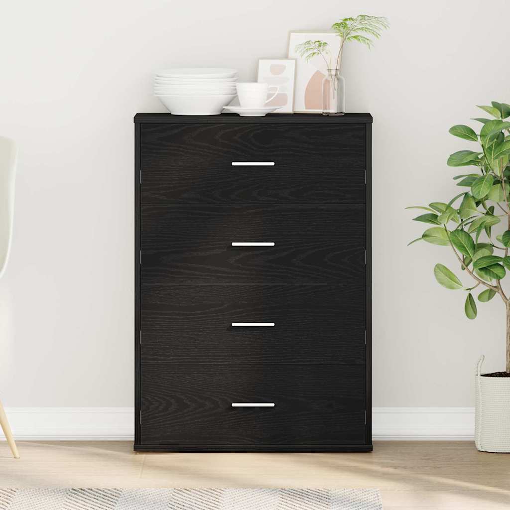 Credenza Rovere Nero 60 x 31 x 84 cm Legno multistrato
