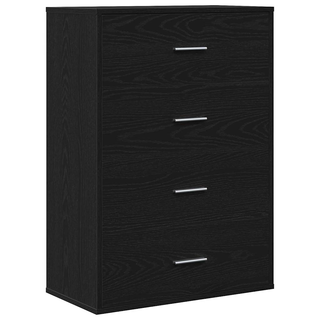 Credenza Rovere Nero 60 x 31 x 84 cm Legno multistrato