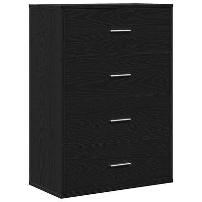 Credenza Rovere Nero 60 x 31 x 84 cm Legno multistrato