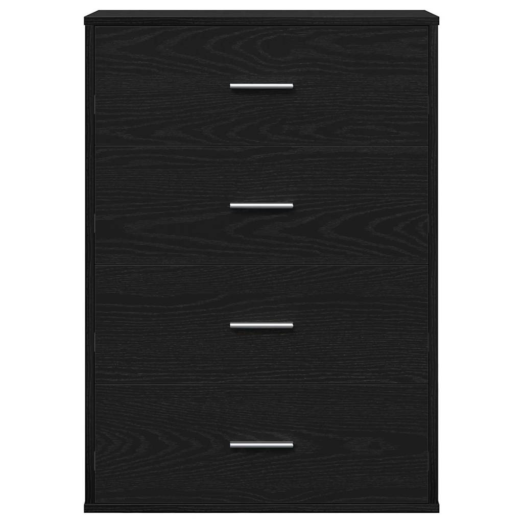 Credenza Rovere Nero 60 x 31 x 84 cm Legno multistrato