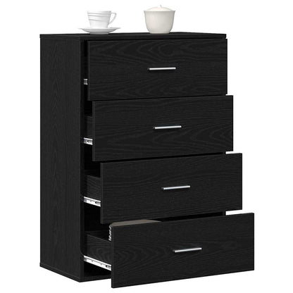 Credenza Rovere Nero 60 x 31 x 84 cm Legno multistrato