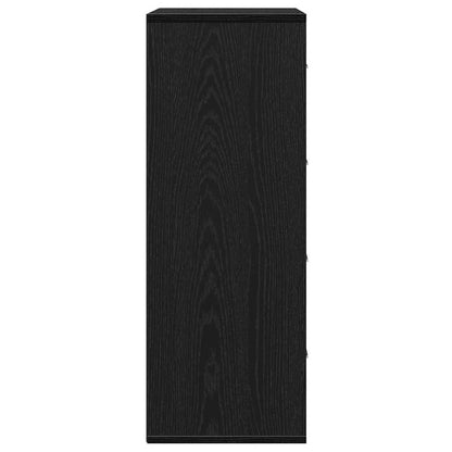 Credenza Rovere Nero 60 x 31 x 84 cm Legno multistrato