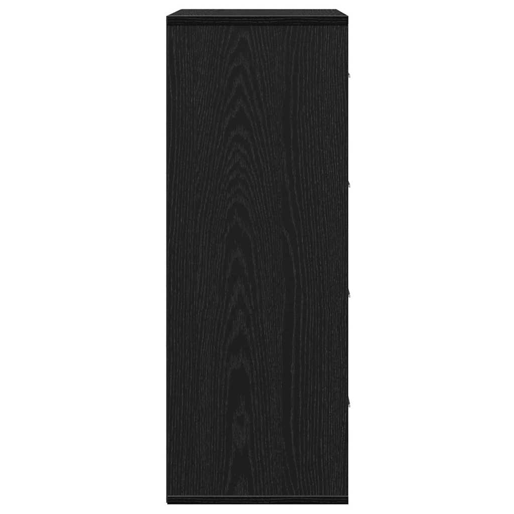 Credenza Rovere Nero 60 x 31 x 84 cm Legno multistrato