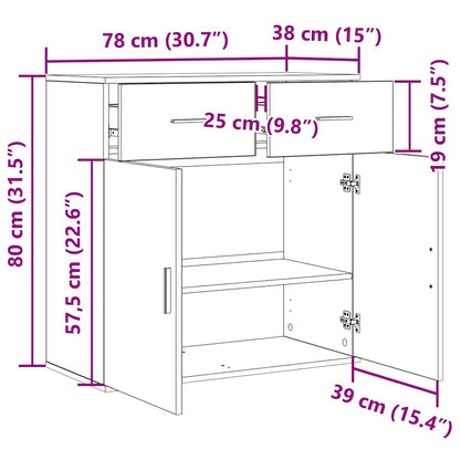 Credenza Legno vecchio 78 x 38 x 80 cm Legno multistrato