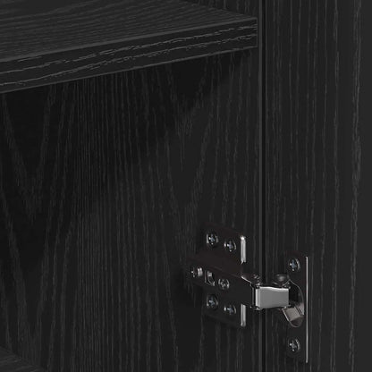 Credenza Rovere Nero 78 x 38 x 80 cm Legno multistrato