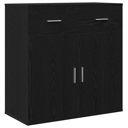 Credenza Rovere Nero 78 x 38 x 80 cm Legno multistrato