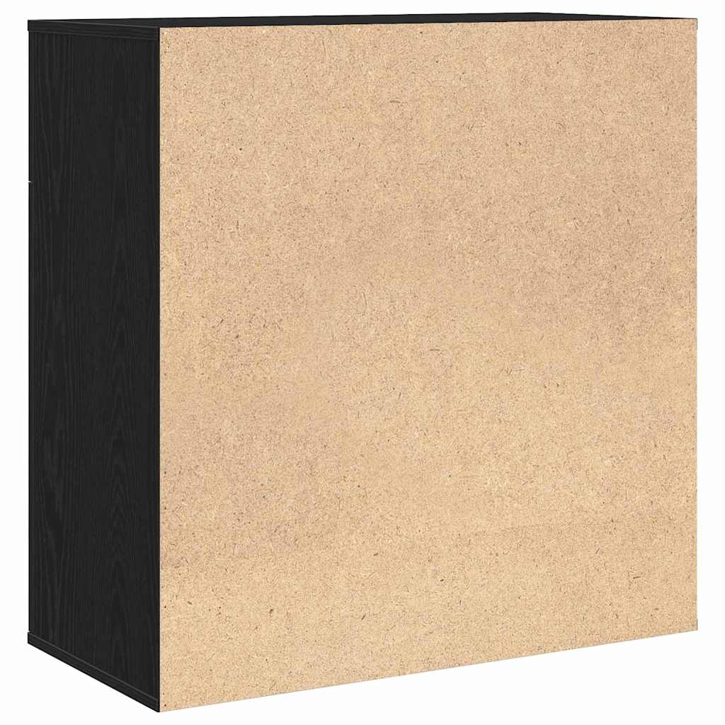 Credenza Rovere Nero 78 x 38 x 80 cm Legno multistrato