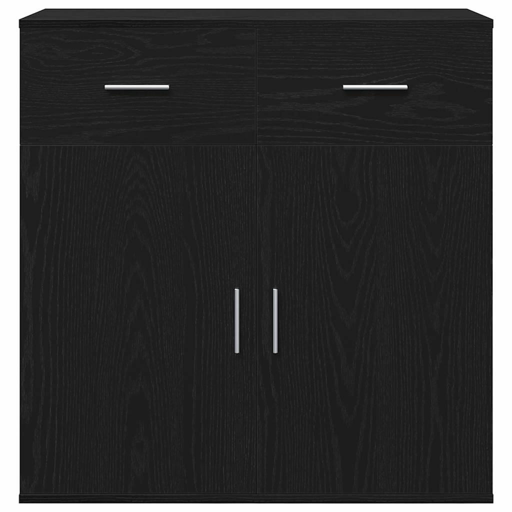 Credenza Rovere Nero 78 x 38 x 80 cm Legno multistrato
