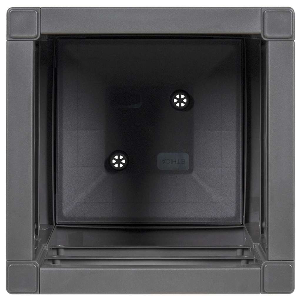 Vaso da giardino Antracite 36 x 36 x 35 cm Polipropilene