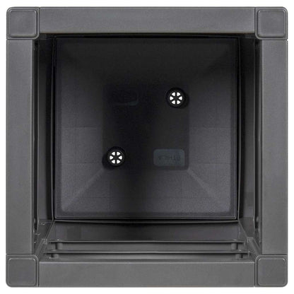 Vaso da giardino Antracite 36 x 36 x 35 cm Polipropilene