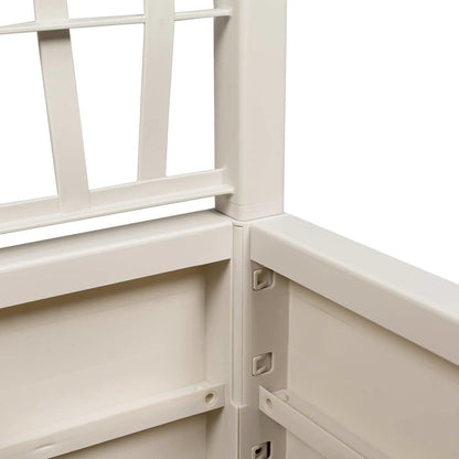 Vaso da Giardino con Trellis Bianco 36 x 36 x 140 cm PP