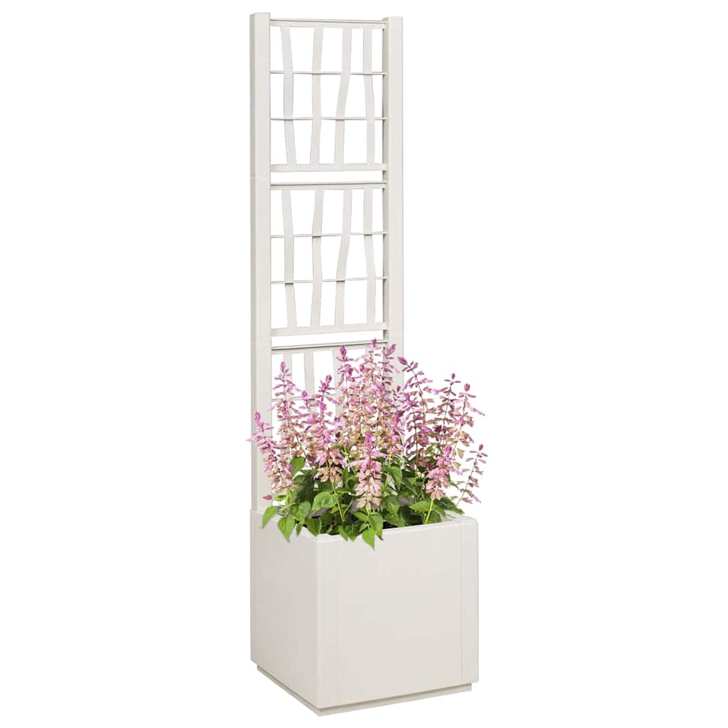 Vaso da giardino Bianco 36 x 36 x 140 cm Polipropilene