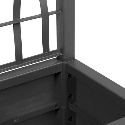 Vaso da giardino Antracite 36 x 36 x 140 cm Polipropilene