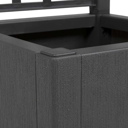 Vaso da giardino Antracite 36 x 36 x 140 cm Polipropilene