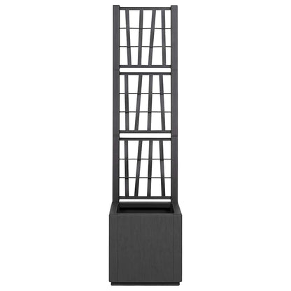 Vaso da giardino Antracite 36 x 36 x 140 cm Polipropilene