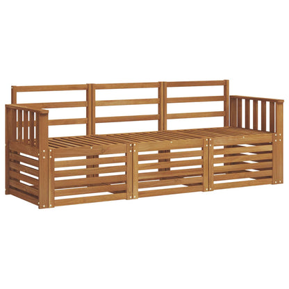 Set divani 3 pcs Naturale Legno di Acacia Massello | homemem39