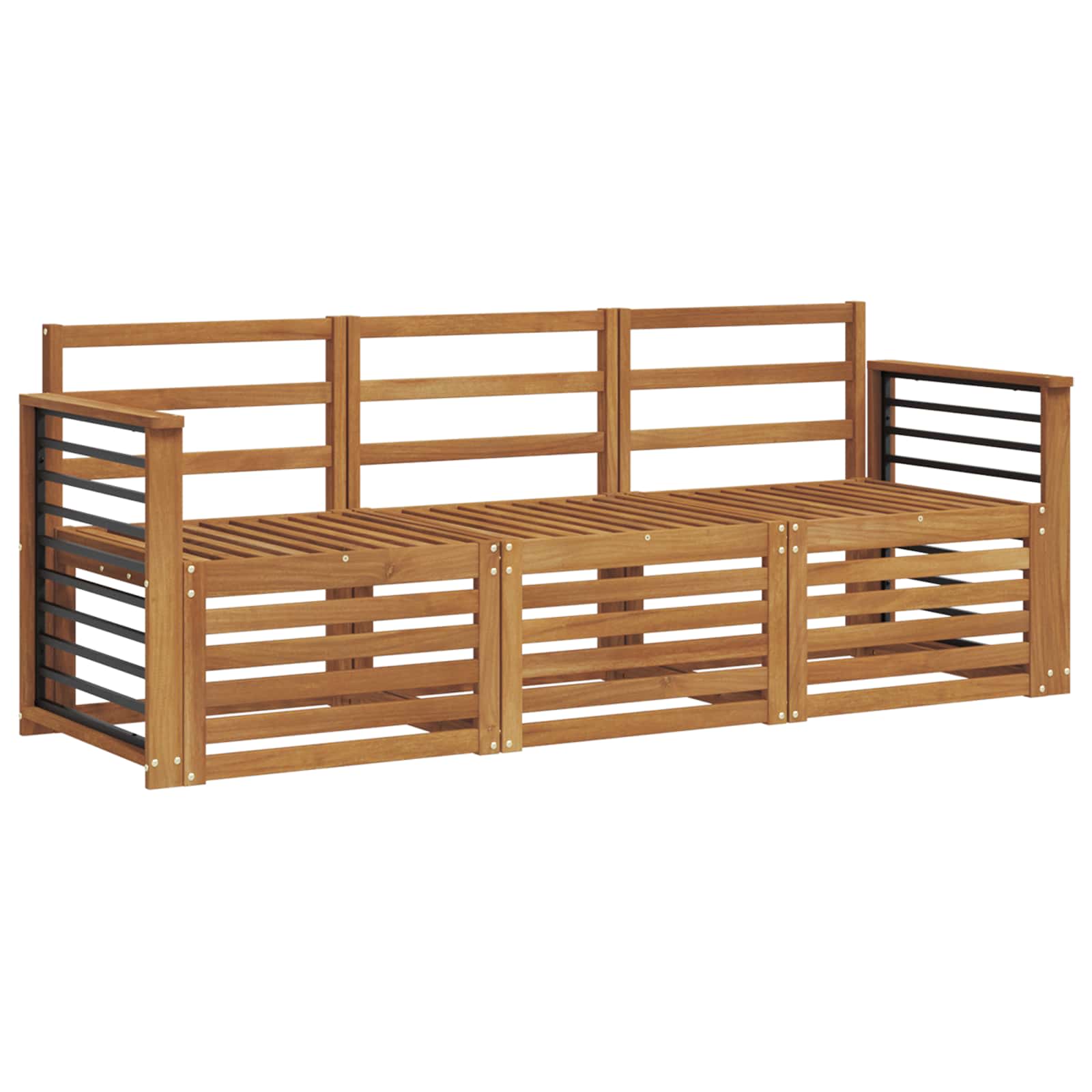 Set divani 3 pcs Legno di Acacia Massello | homemem39