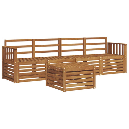 Set divani 5 pcs Naturale Legno di Acacia Massello