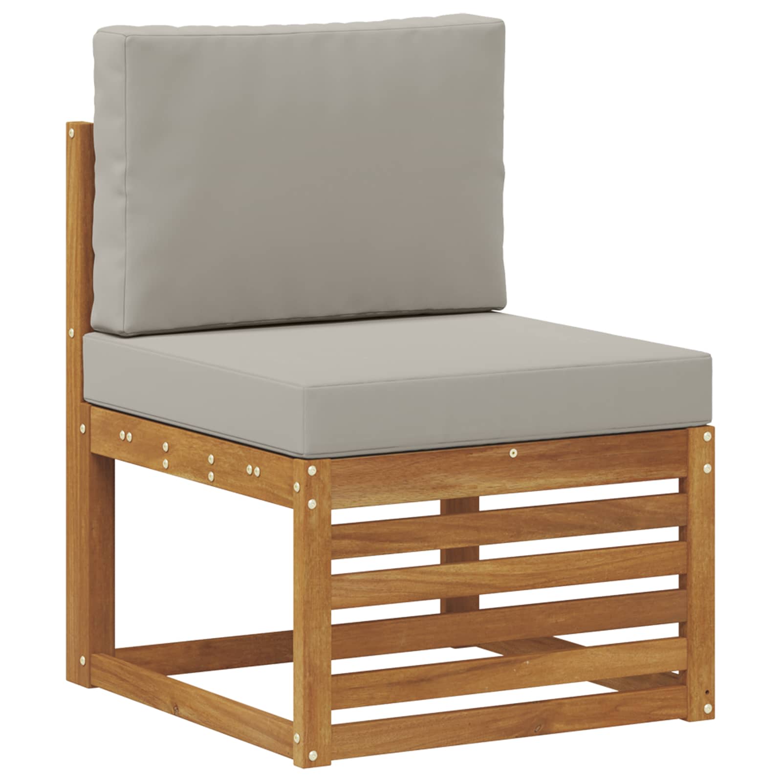 Set di divani da esterno 5 pcs Grigio Naturale e Chiaro | homemem39