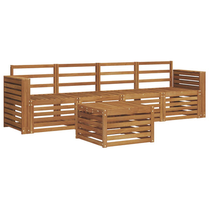 Set divani 5 pcs Naturale Legno di Acacia Massello