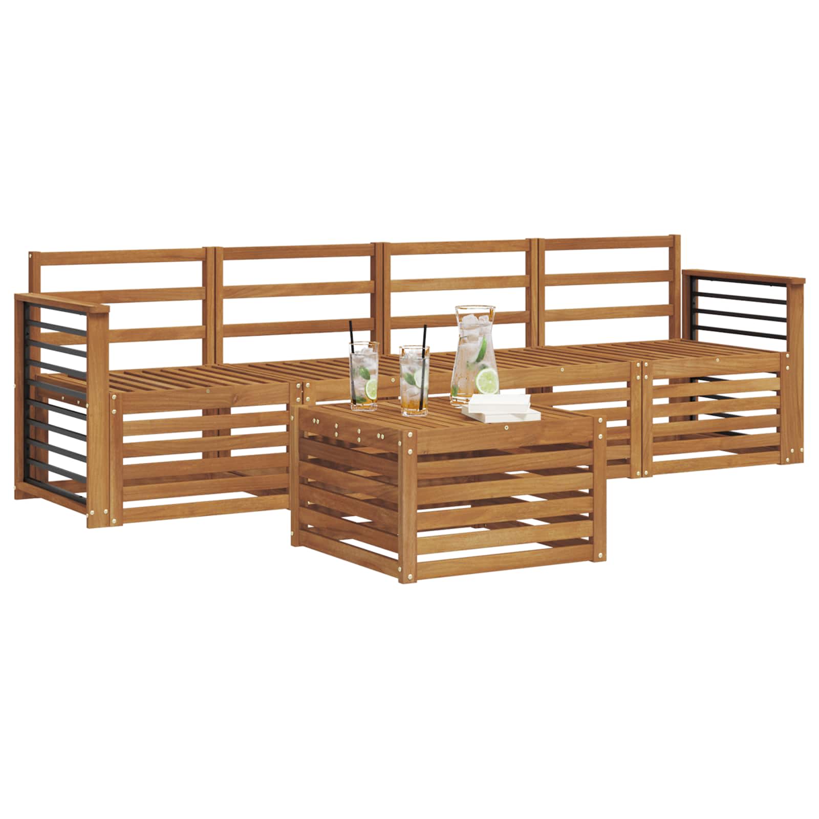 Set divani Naturale Legno di Acacia Massello | homemem39
