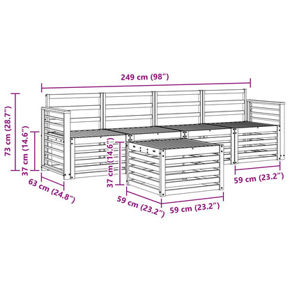 Set divani Naturale Legno di Acacia Massello | homemem39