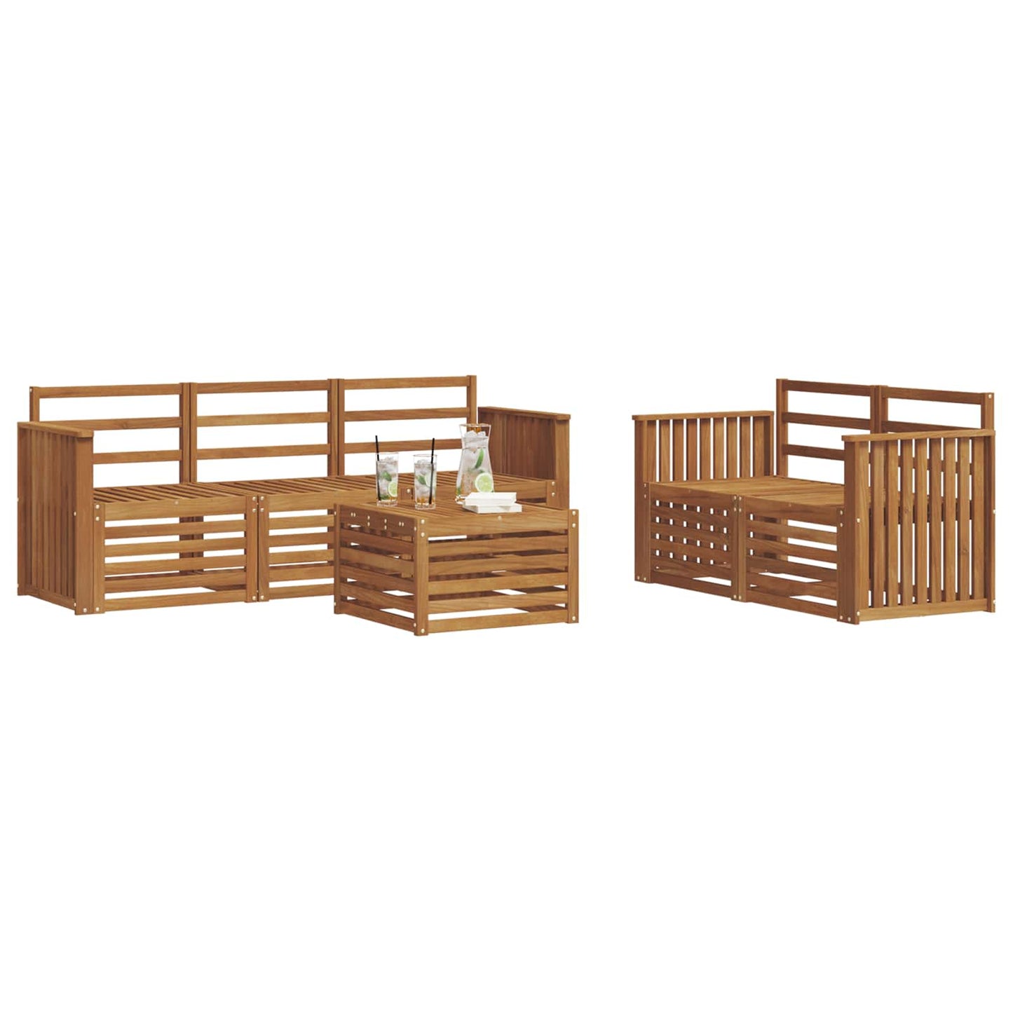 Set divani Legno di Acacia Massello | homemem39