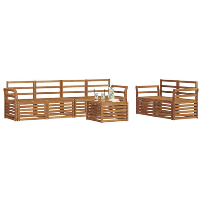 Set di divani da esterno 7 pcs Naturale | homemem39