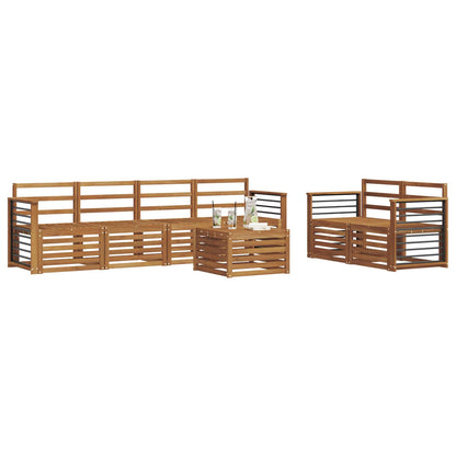 Set divani 7 pcs Naturale Legno di Acacia Massello | homemem39