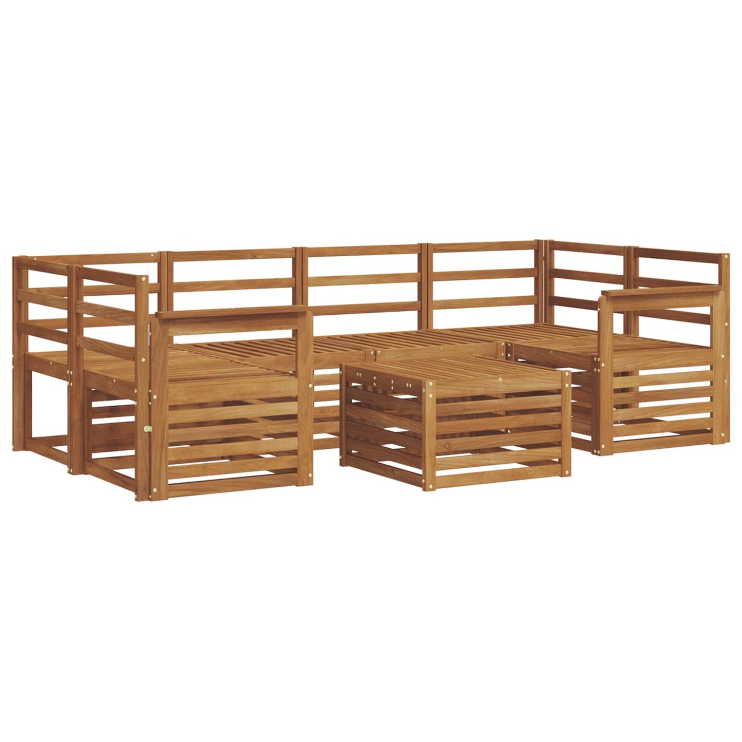 Set di divani da esterno 7 pcs Naturale | homemem39