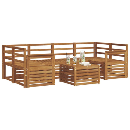 Set di divani da esterno 7 pcs Naturale | homemem39