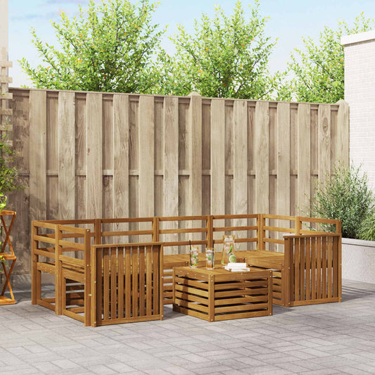 Set di divani da esterno 7 pcs Naturale | homemem39
