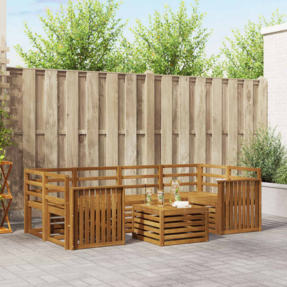 Set di divani da esterno 7 pcs Naturale