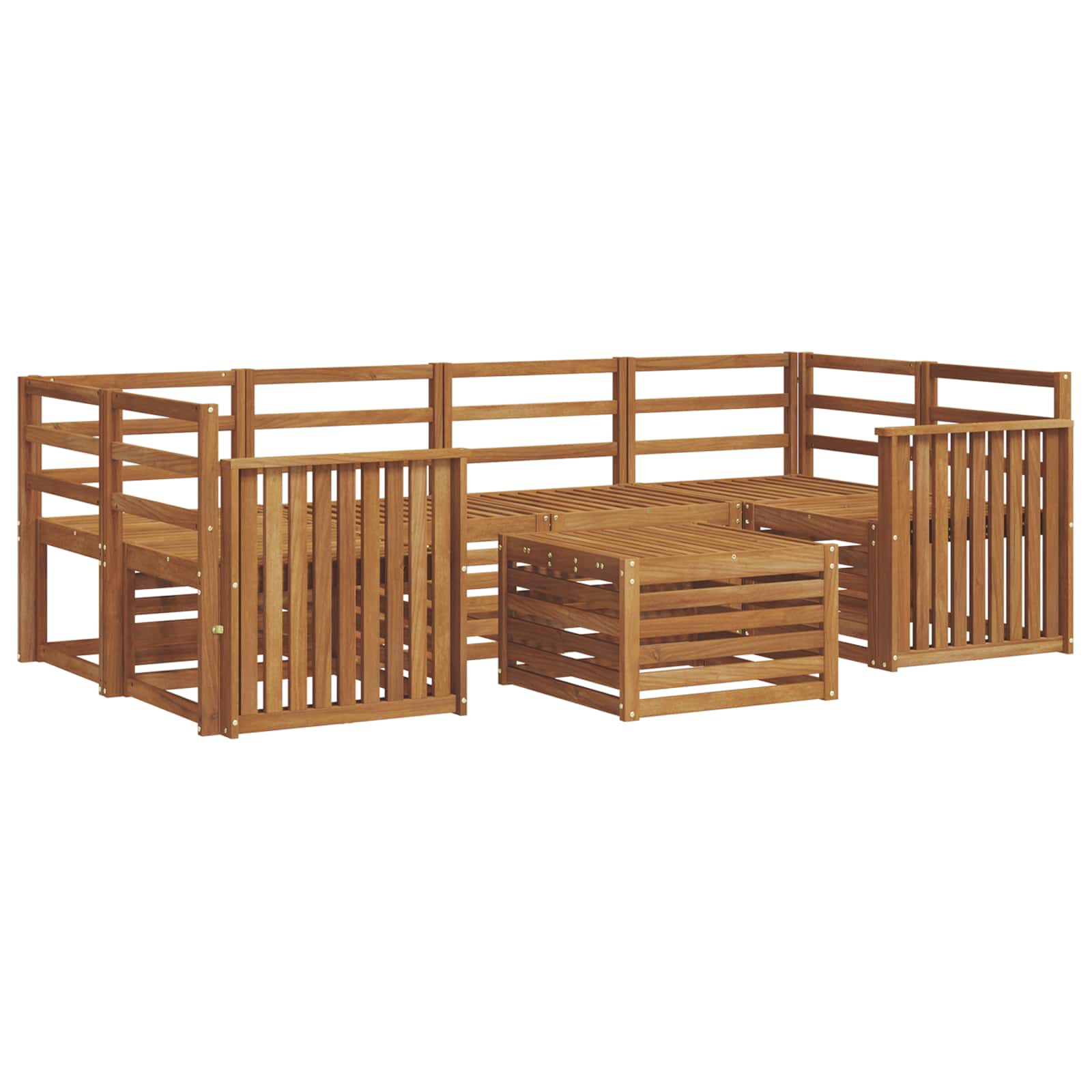 Set di divani da esterno 7 pcs Naturale | homemem39