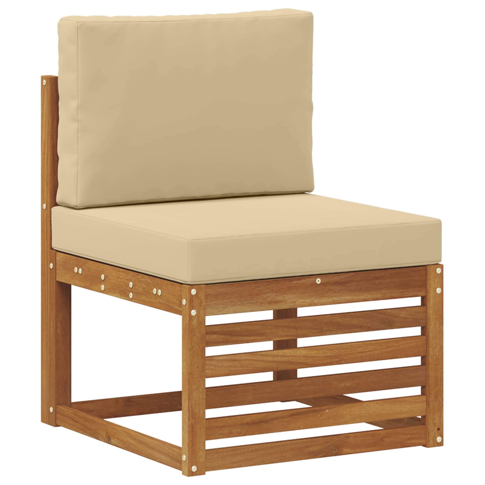 Set di divani da esterno con cuscino 7 pcs Naturale e Beige | homemem39