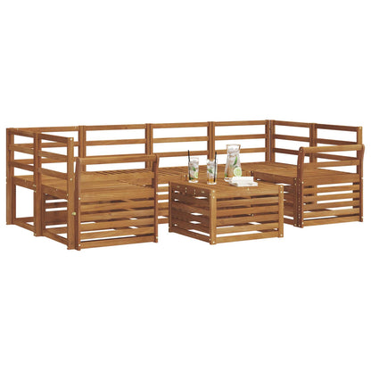 Set di divani da esterno 7 pcs Naturale | homemem39