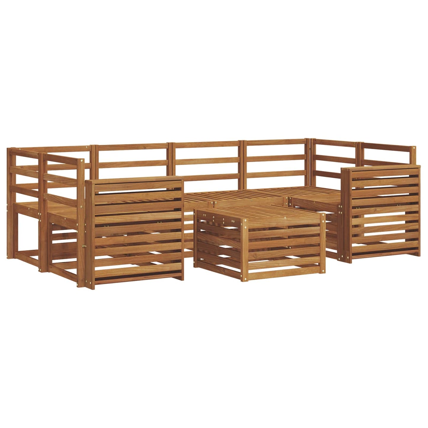 Set di divani da esterno 7 pcs Naturale | homemem39