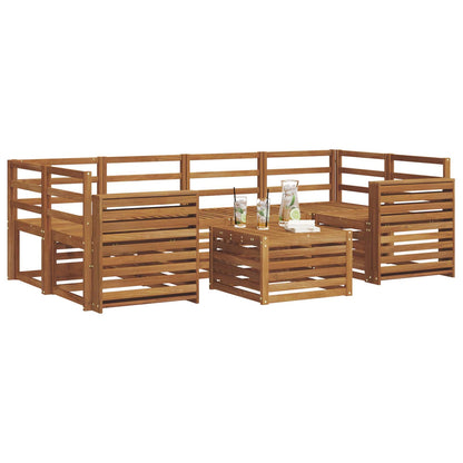 Set di divani da esterno 7 pcs Naturale | homemem39