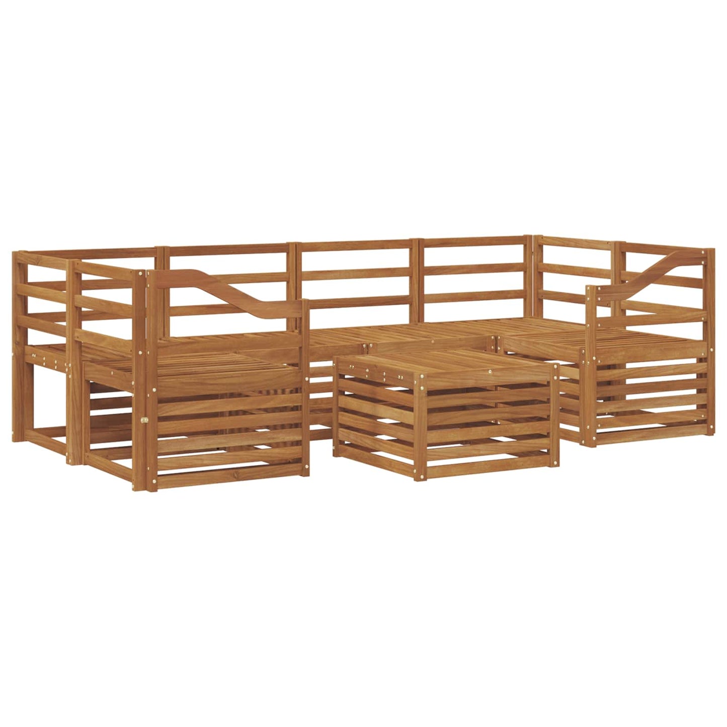 Set di divani da esterno 7 pcs Naturale