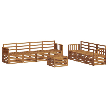 Set divani 8 pcs Naturale Legno di Acacia Massello | homemem39