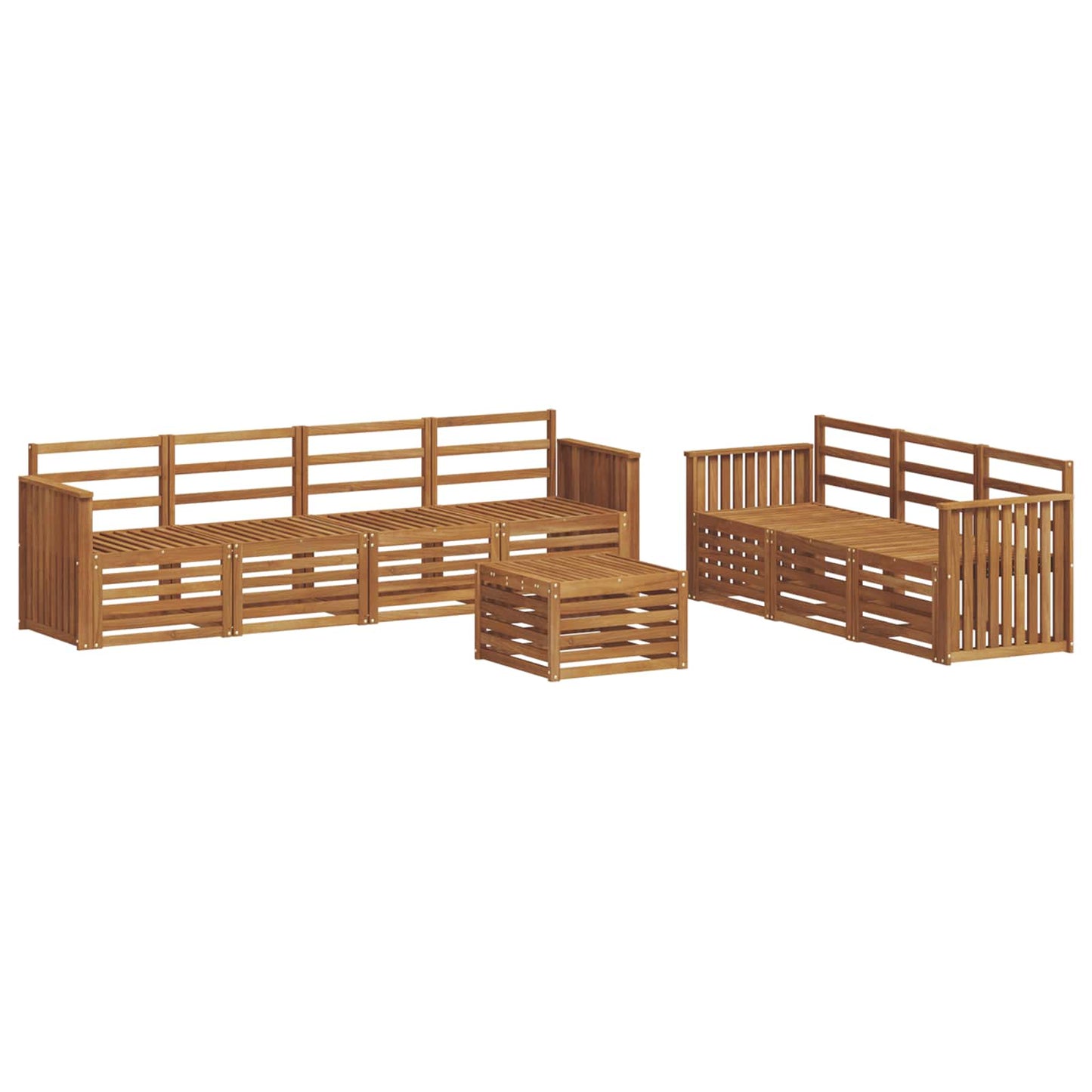 Set divani Naturale Legno di Acacia Massello