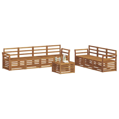 Set divani 8 pcs Naturale Legno di Acacia Massello | homemem39