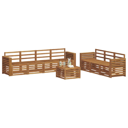 Set divani 8 pcs Naturale Legno di Acacia Massello