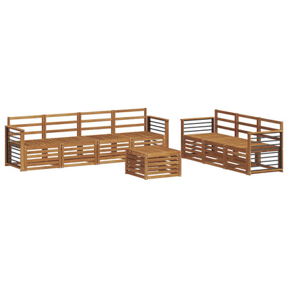 Set divani 8 pcs Naturale Legno di Acacia Massello | homemem39
